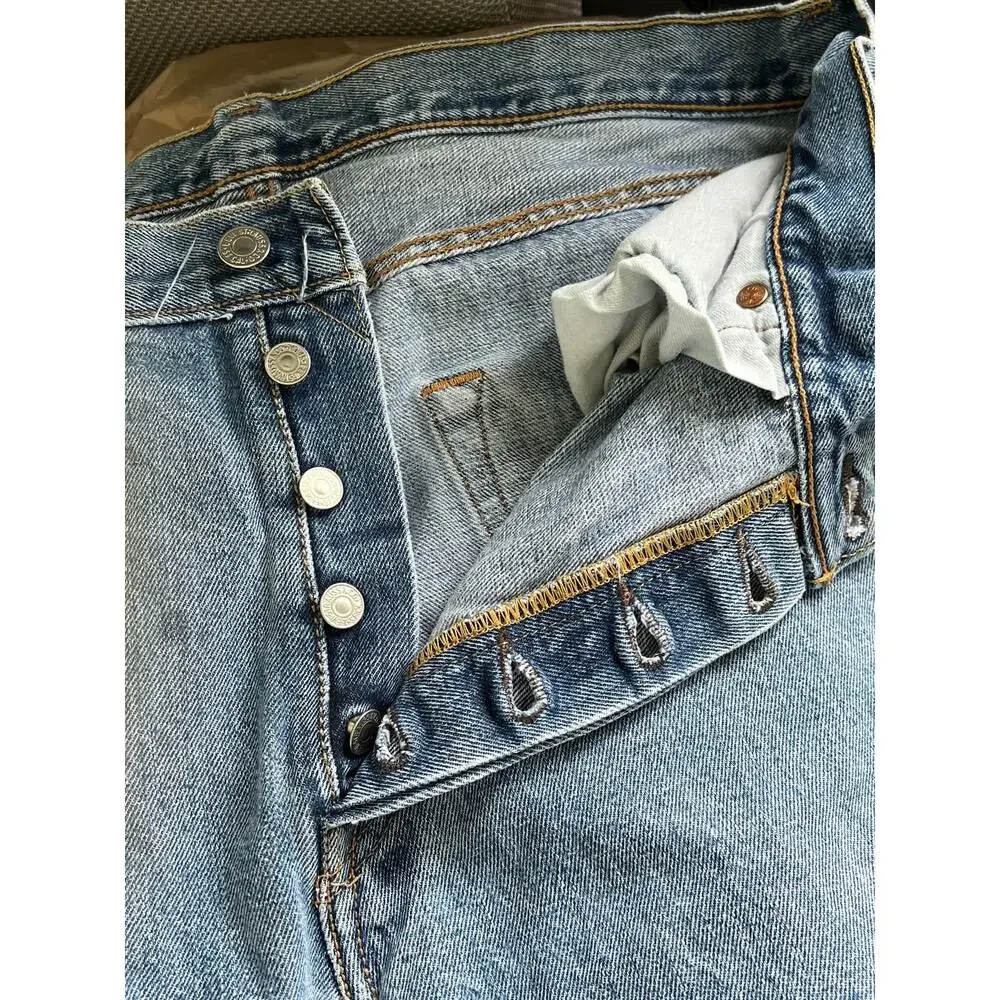 Levi’s 501 button fly blue denim jeans men 35/30 Mexico 2016